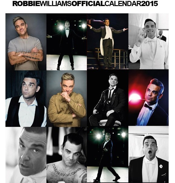 Robbie Williams Official Calendar 2015